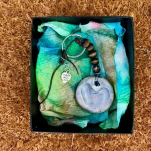 homemade thumbprint clay keychain