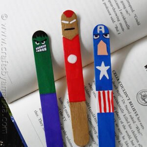 super hero bookmarks