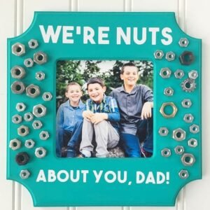 we're nuts about you homemade photo frame